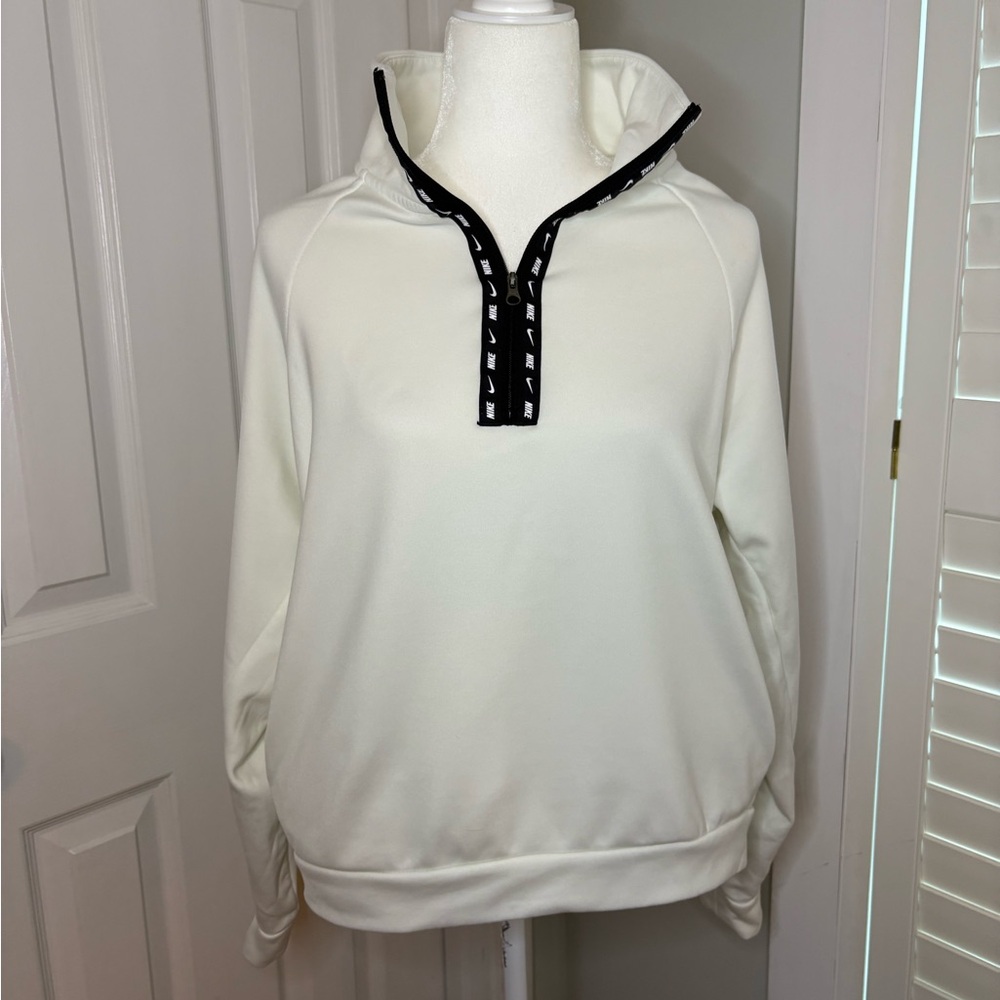 Nike Women's White Quarter Zip Pullover